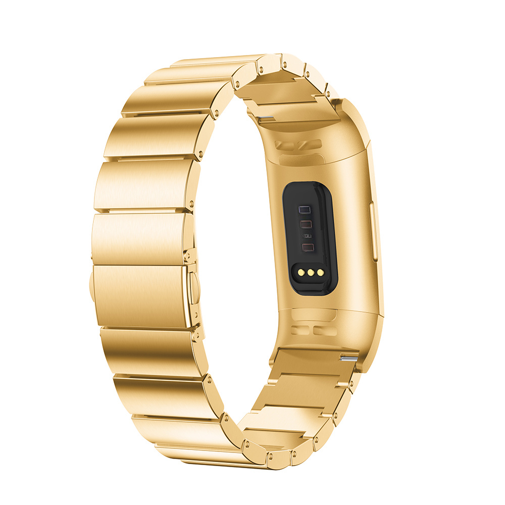 Bracelet acier maillons Fitbit Charge 3 & 4 - or