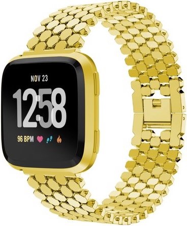Bracelet acier poisson Fitbit Versa - or