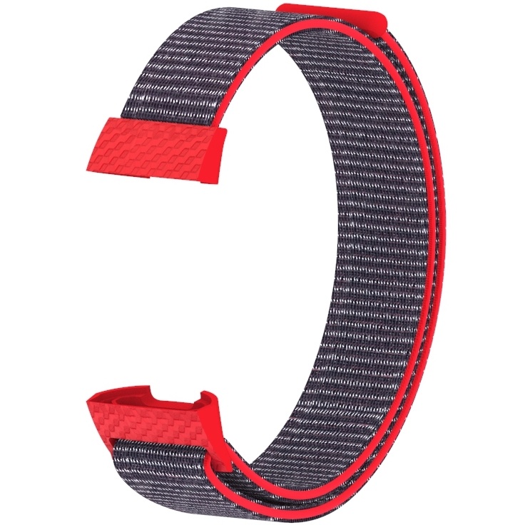 Bracelet boucle sport en nylon Fitbit Charge 3 & 4 - rose vif