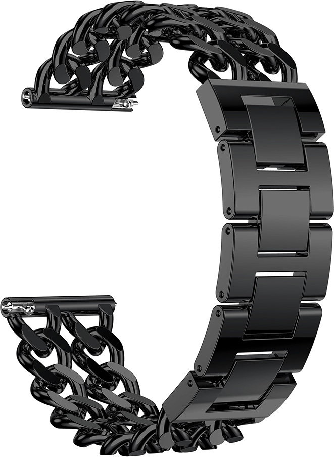 Bracelet acier cow-boy Garmin Vivoactive / Vivomove - noir