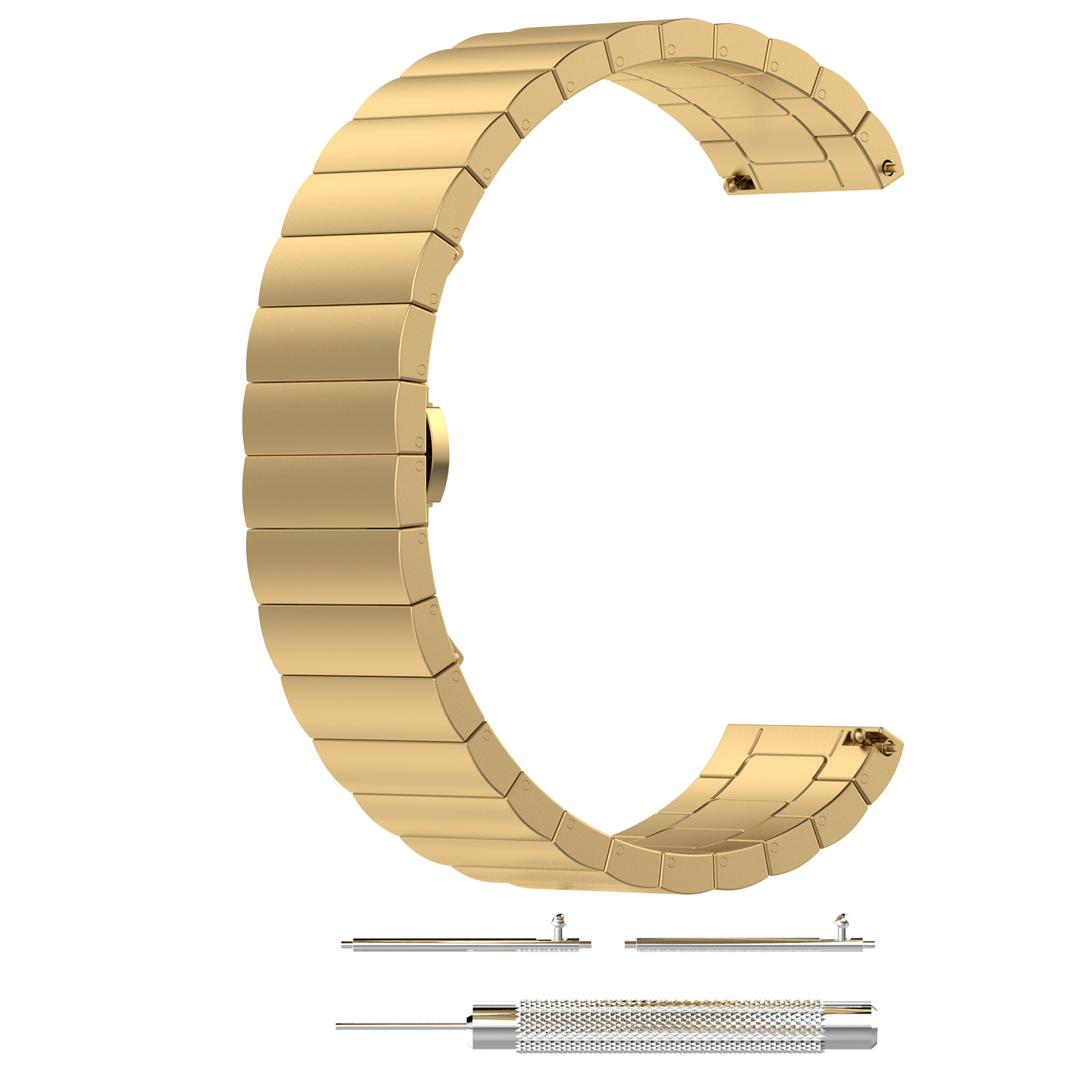 Bracelet acier maillons Garmin Vivoactive / Vivomove - or
