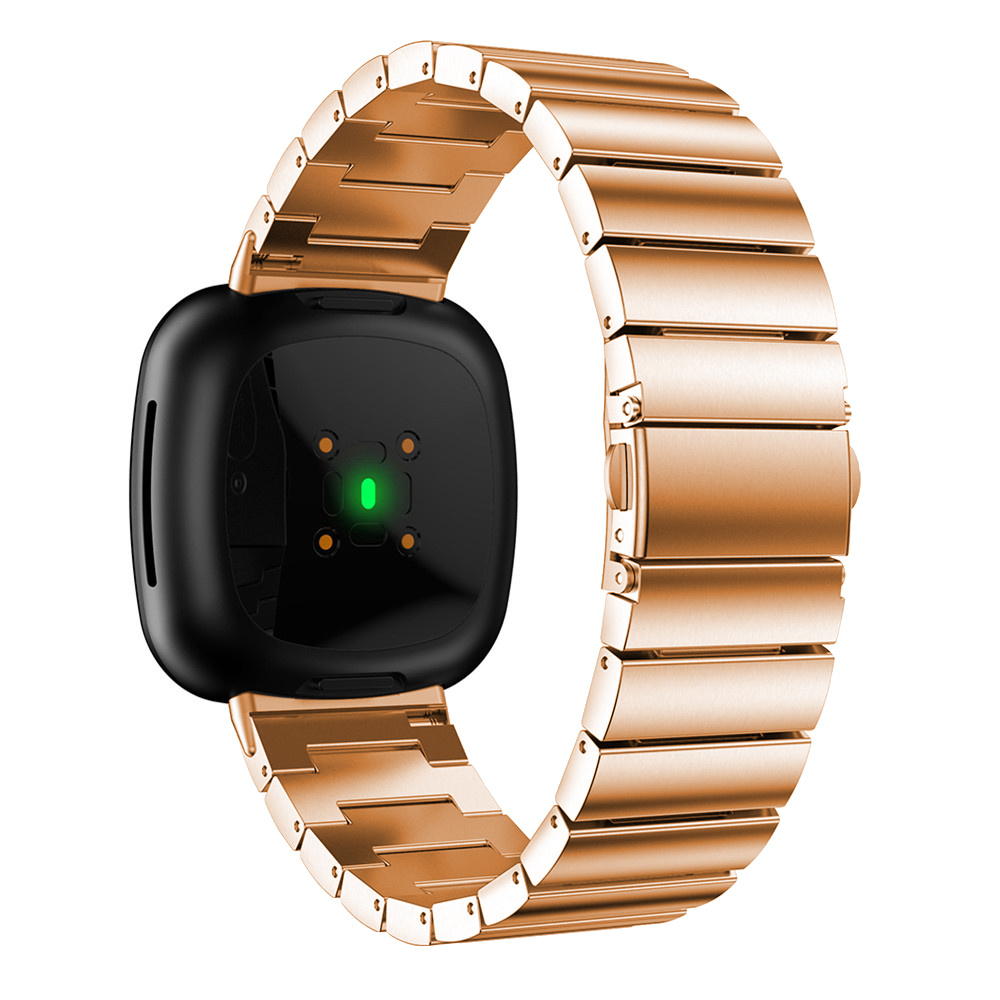 Bracelet acier maillons Fitbit Versa 3 / Sense - or rose