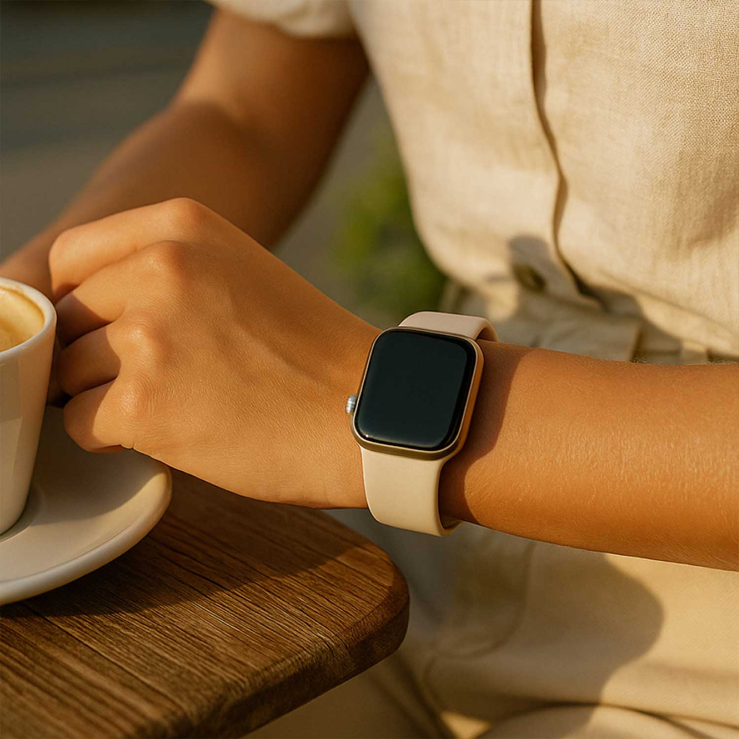 Bracelet sport Apple Watch - lumière stellaire