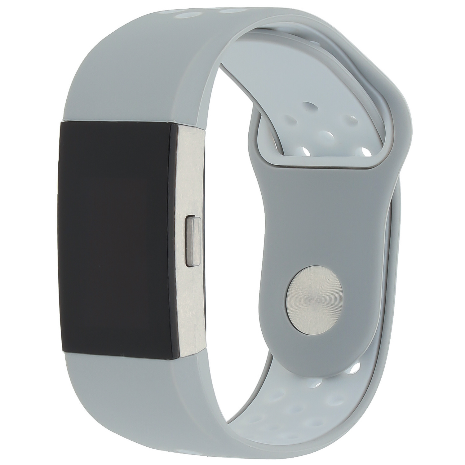 Bracelet sport double Fitbit Charge 2 - gris blanc