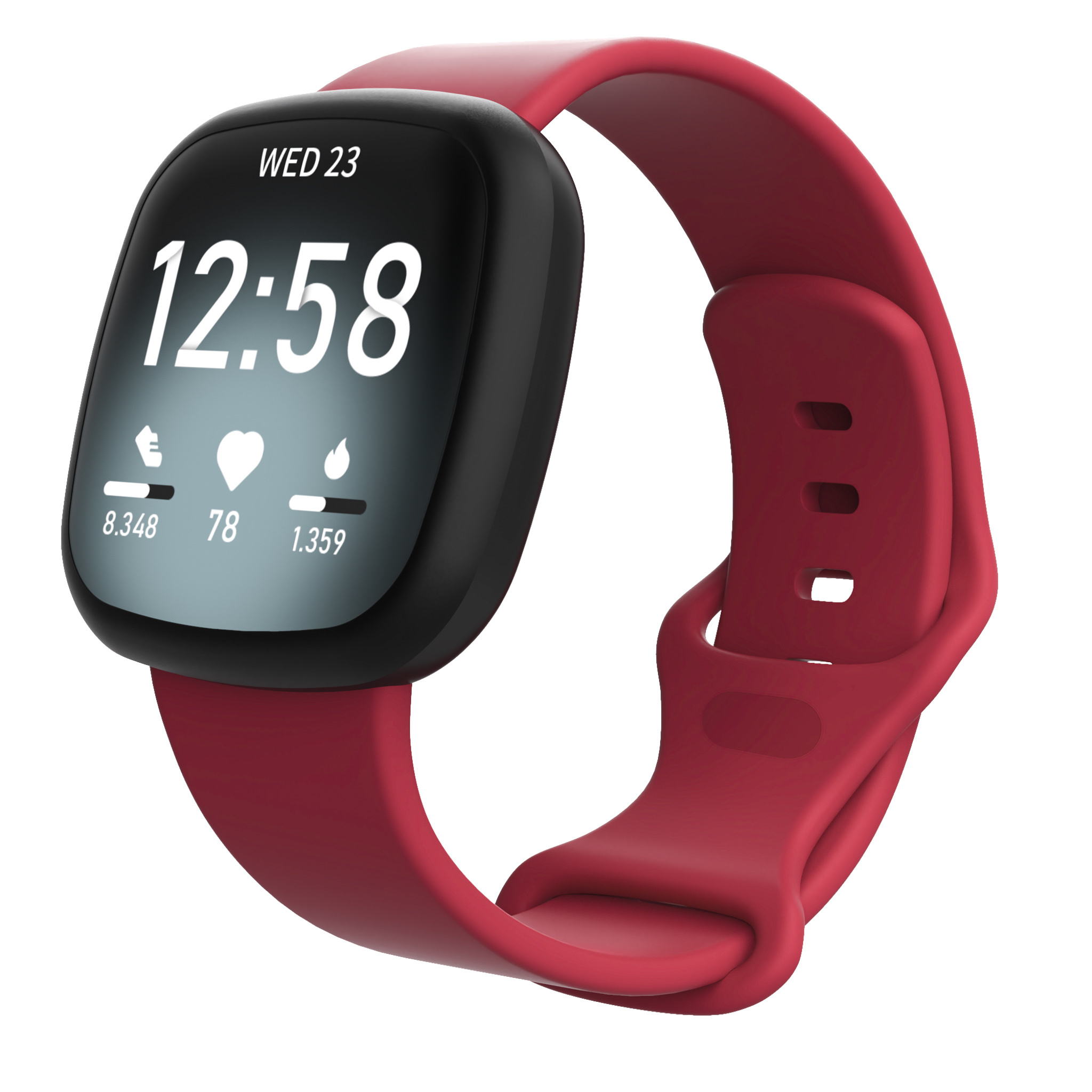 Bracelet sport Fitbit Versa 3 / Sense - rouge foncé