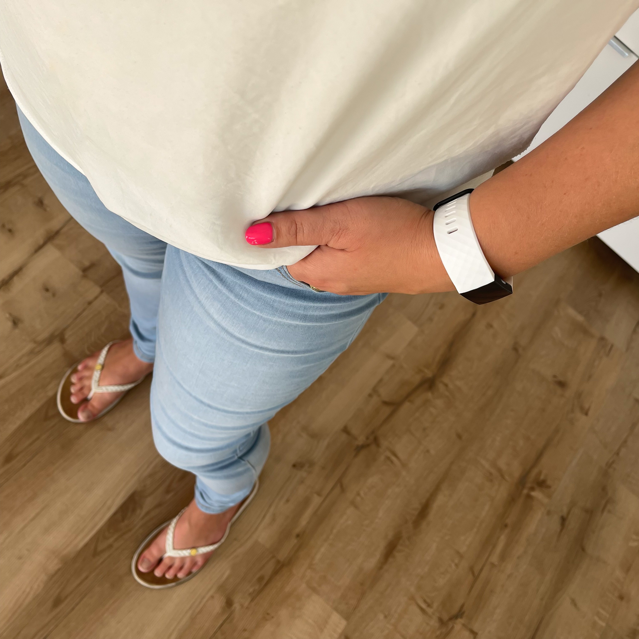 Bracelet sport gaufré Fitbit Charge 3 & 4 - blanc