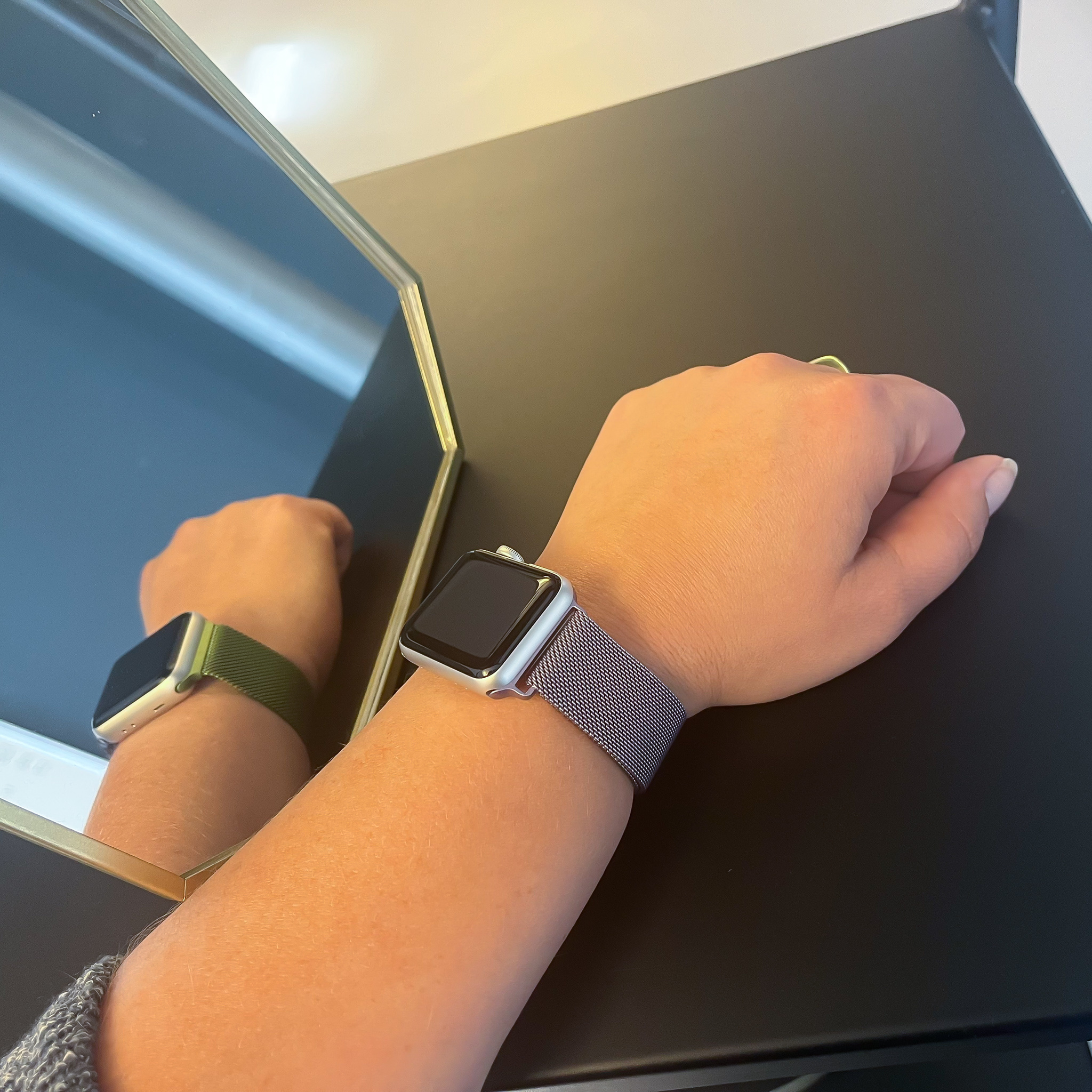 Bracelet milanais Apple Watch - vert lavande