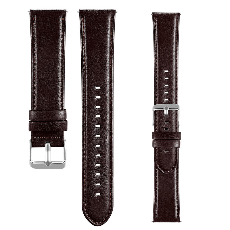 Bracelet en cuir Garmin Vivoactive / Vivomove véritable - marron foncé