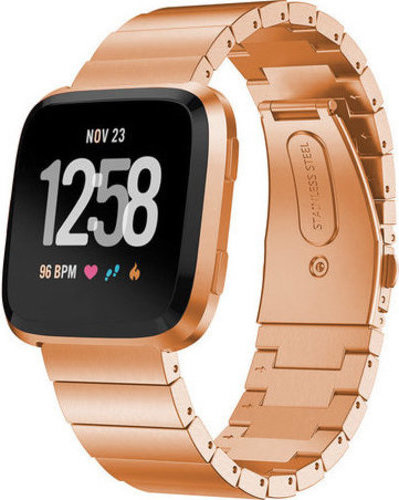 Bracelet acier maillons Fitbit Versa - or rose