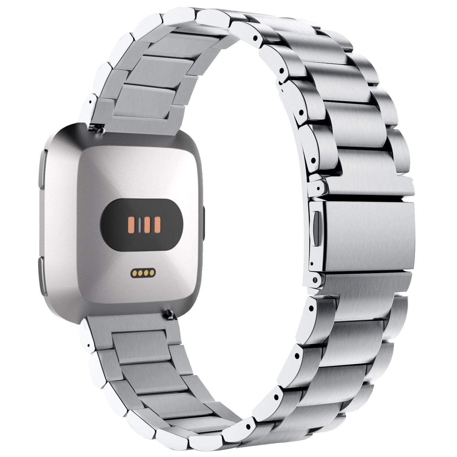 Bracelet acier perles Fitbit Versa - argent