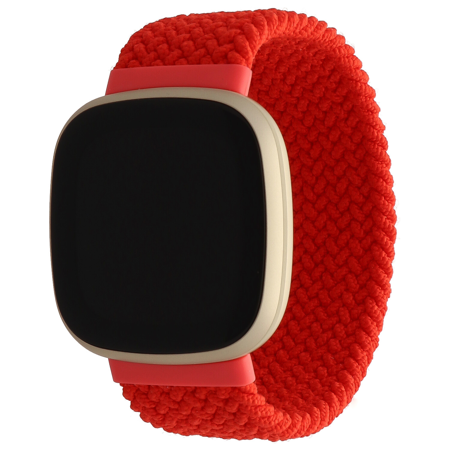 Bracelet nylon Boucle unique tressé Fitbit Versa 3 / Sense - rouge