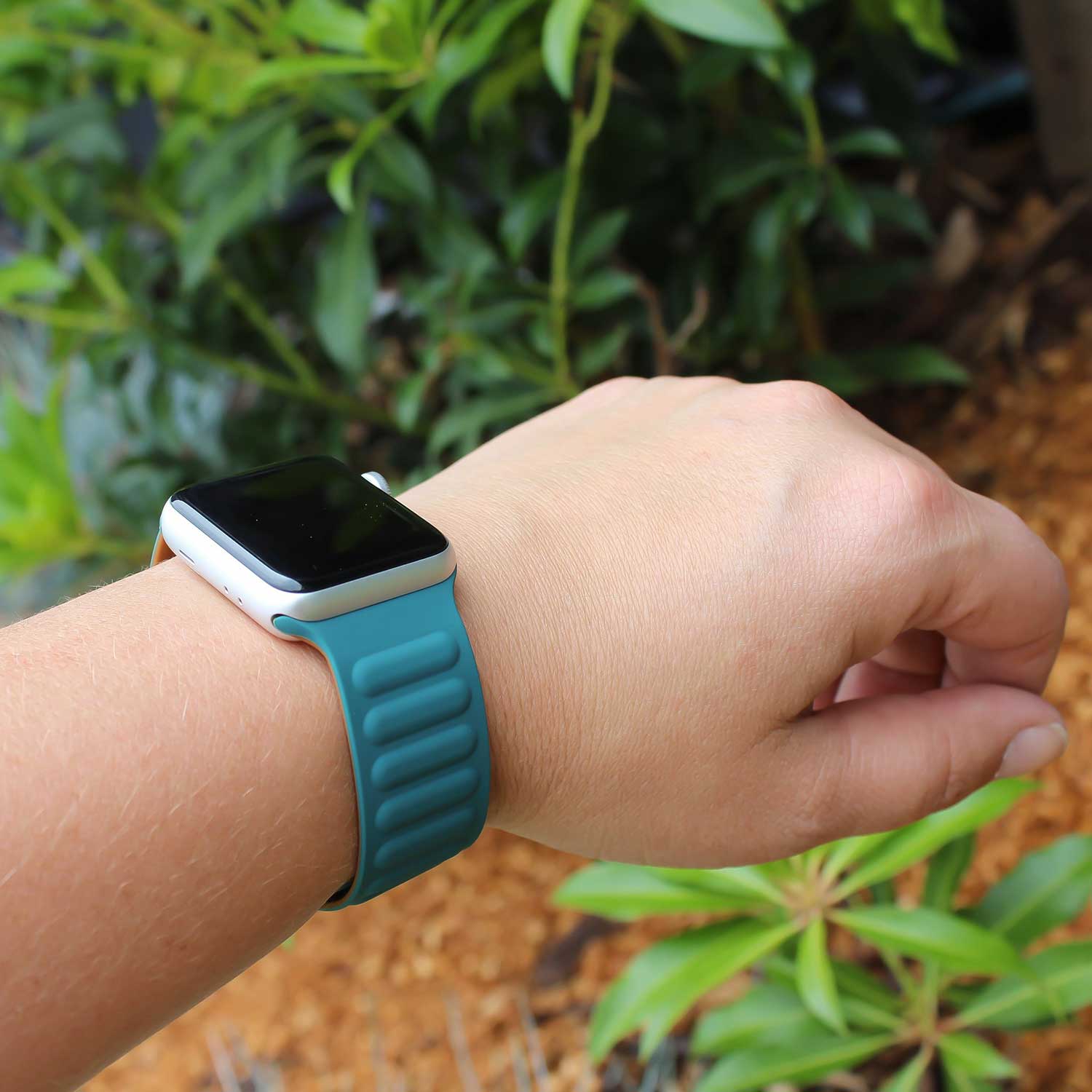 Bracelet sport solo côtelé Apple Watch - malachite green