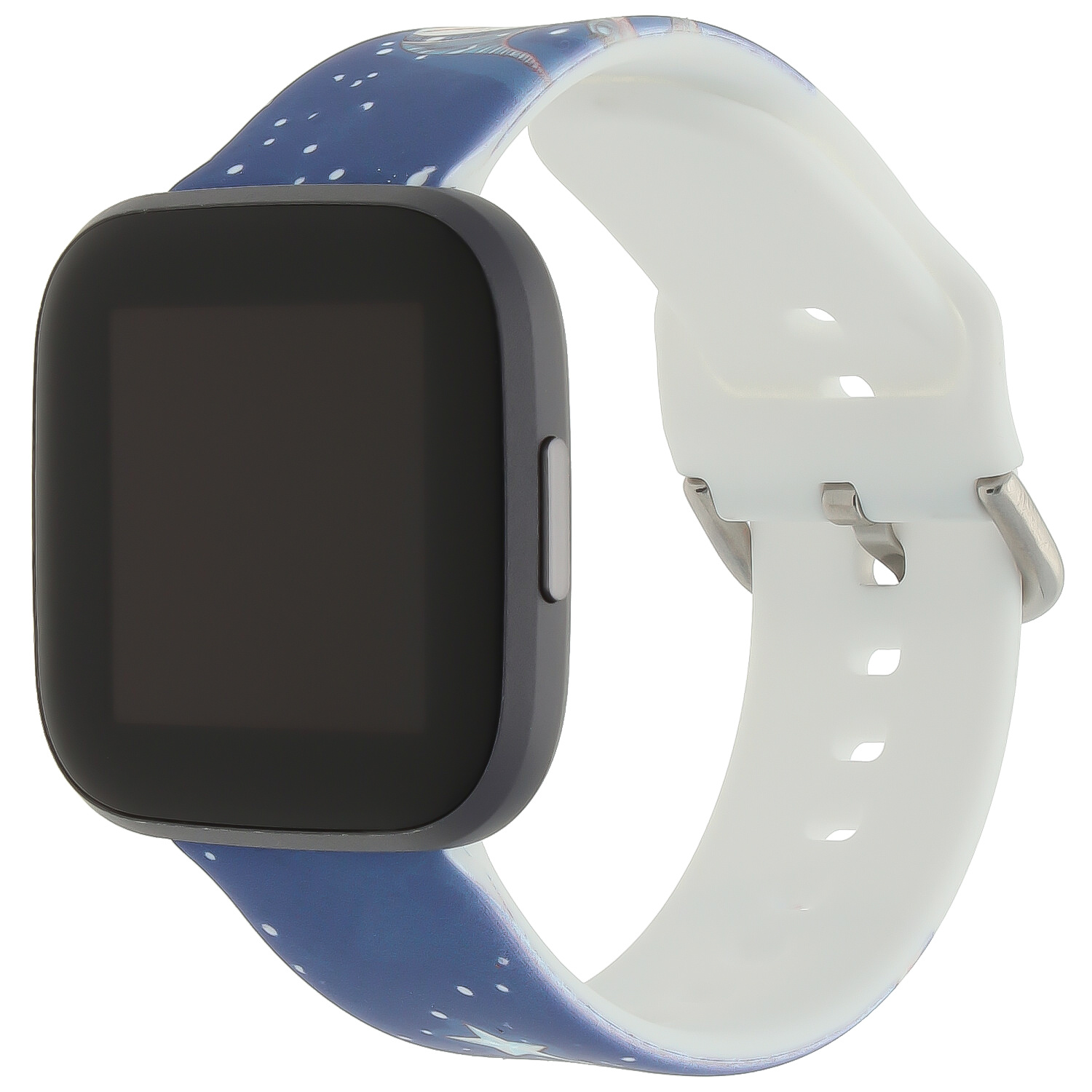 Bracelet sport imprimé Fitbit Versa - Bonhomme de neige de Noël bleu foncé