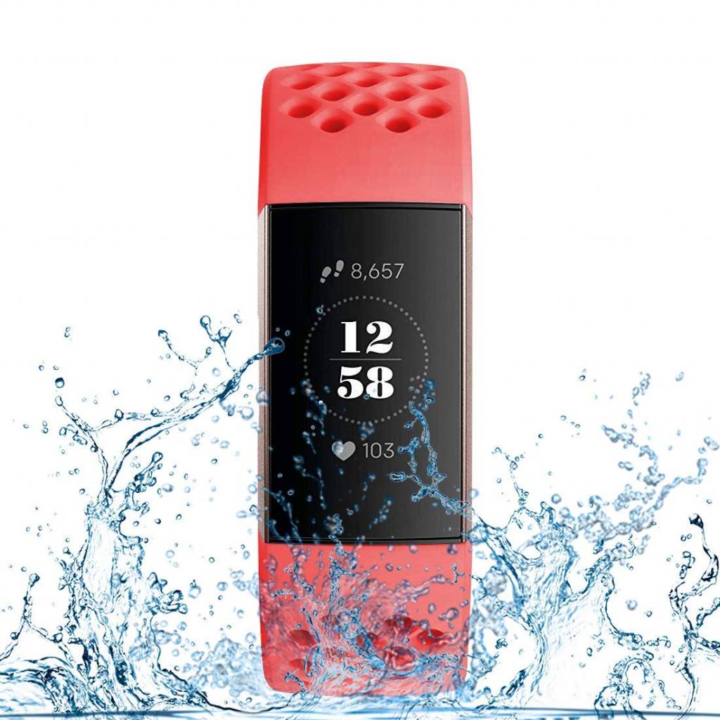 Bracelet sport point Fitbit Charge 3 & 4 - rouge