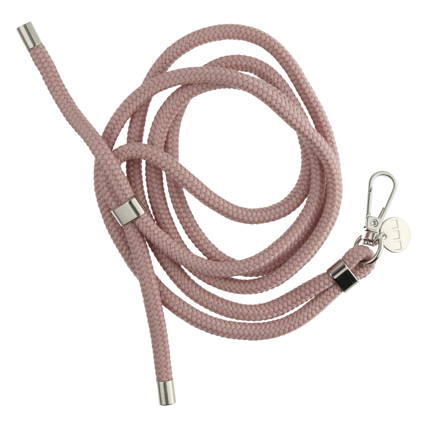 Cordon téléphone Longa - rose - argent