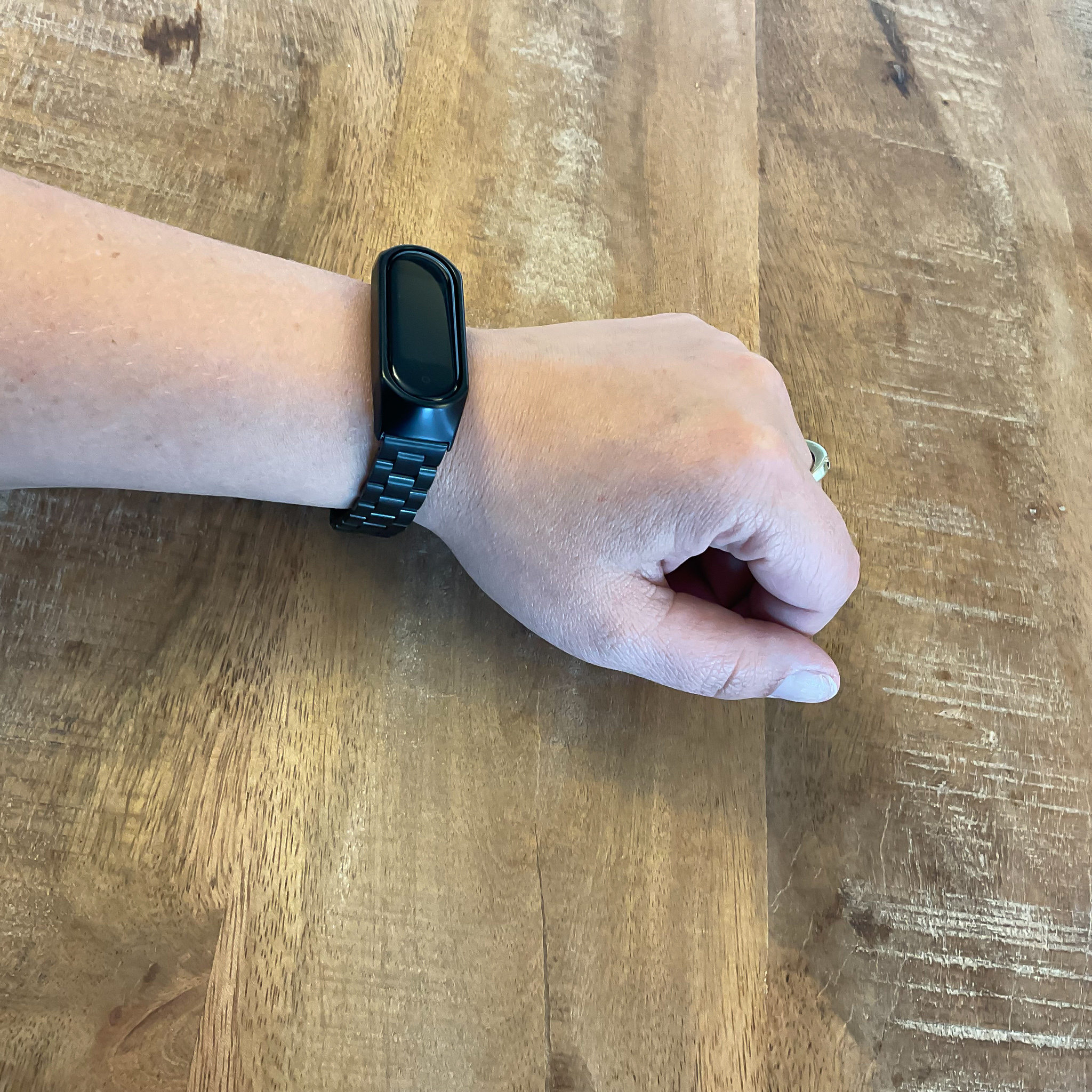 Bracelet acier perles Xiaomi Mi 3/4/5/6 - noir mat