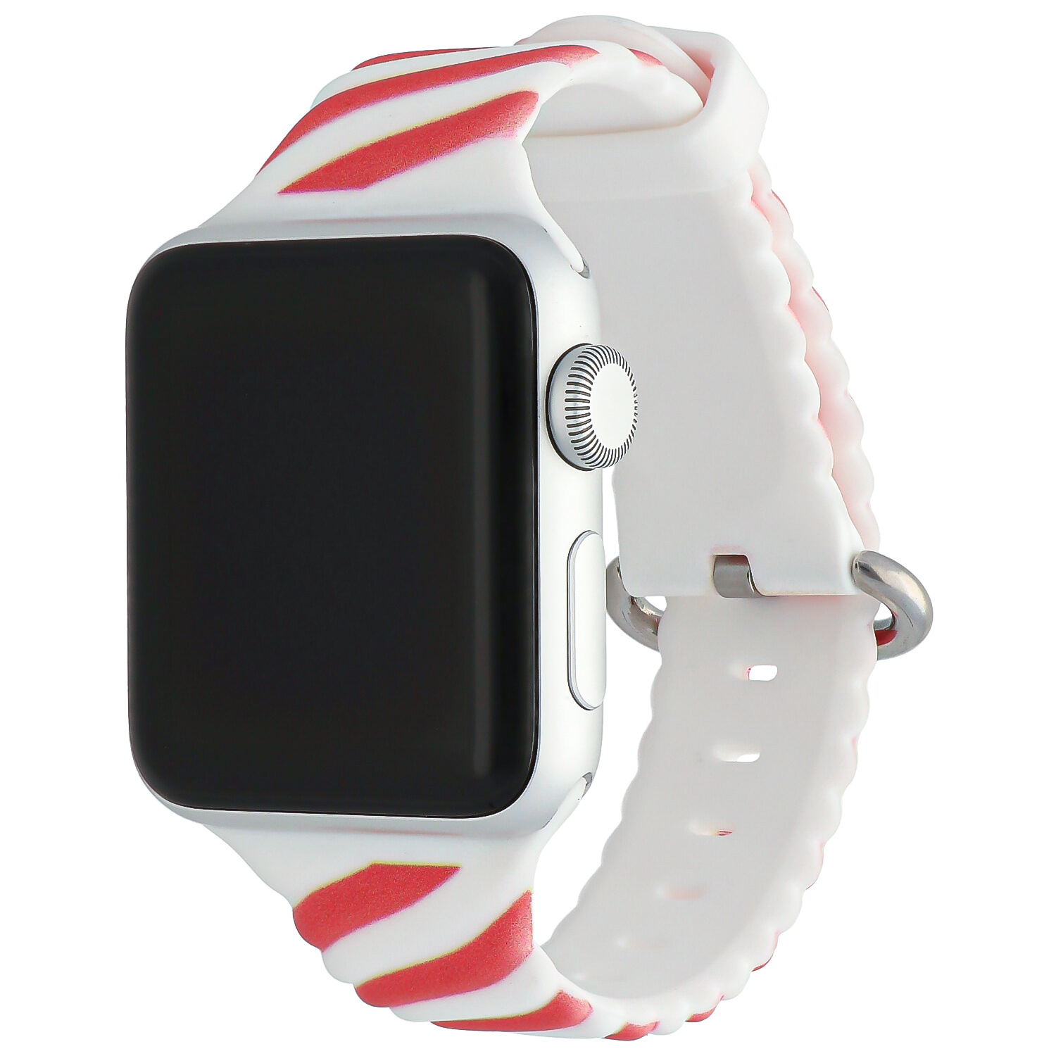 Bracelet sport swirl Apple Watch - blanc rouge