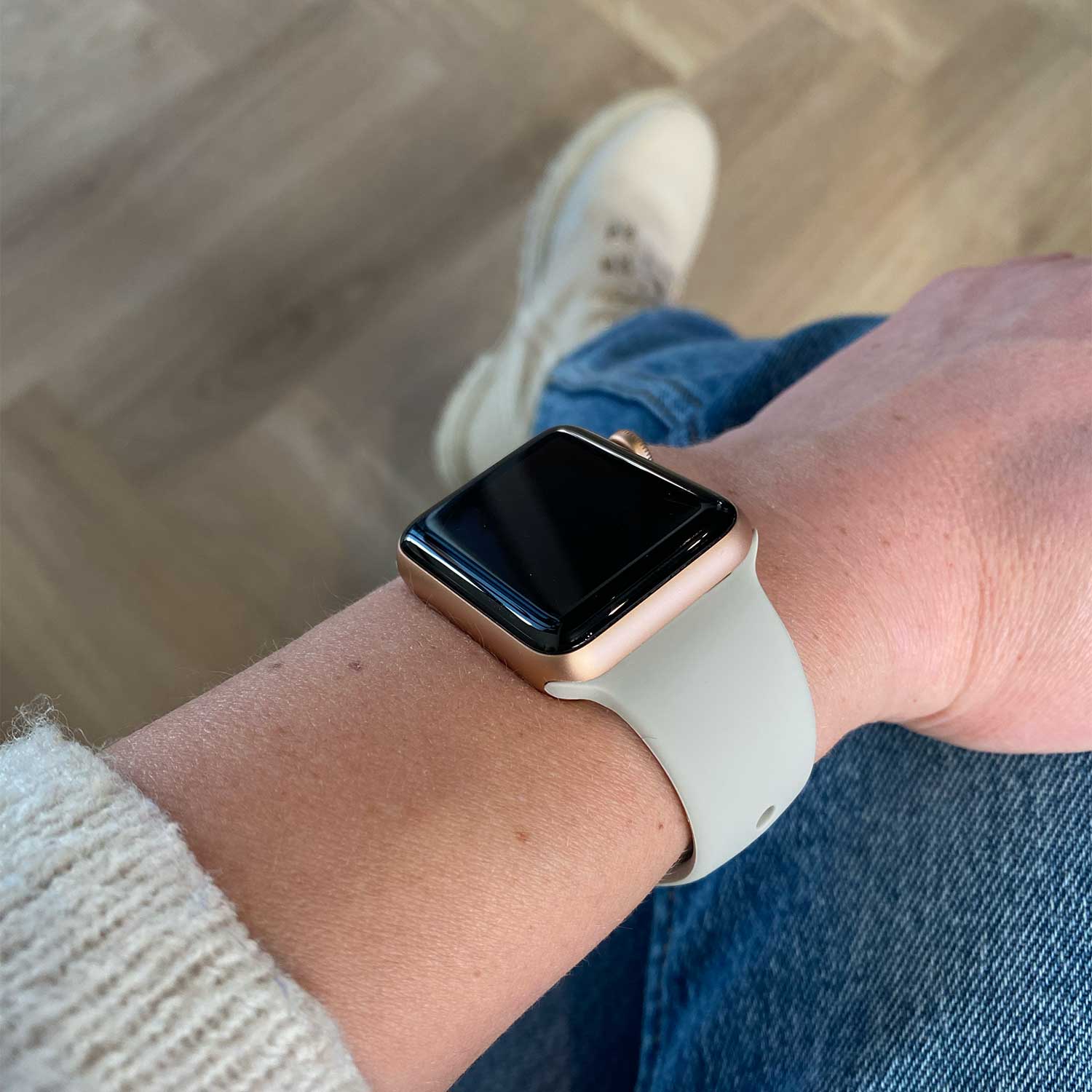 Bracelet sport Apple Watch - brun pierre