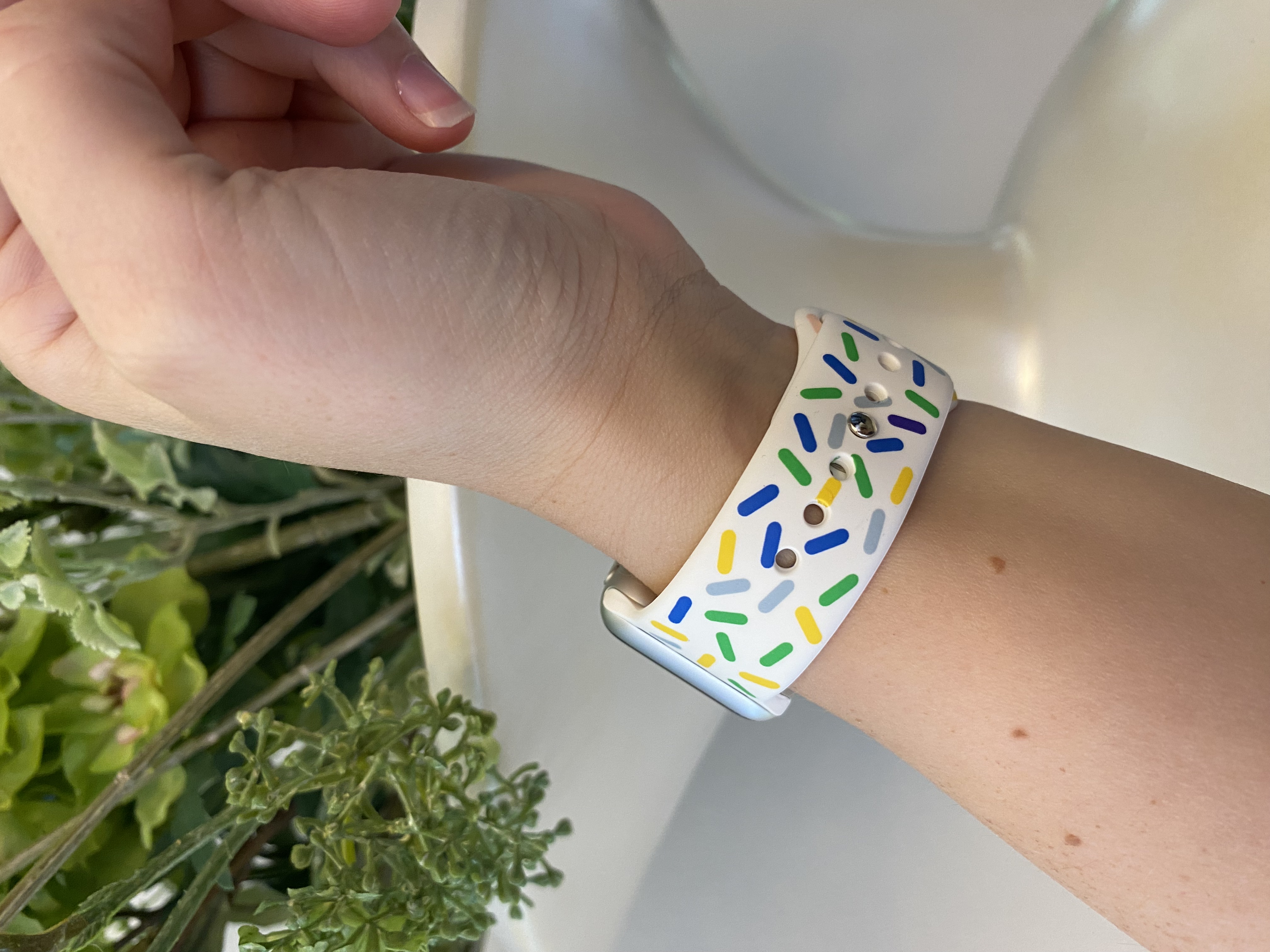 Bracelet sport pride Apple Watch - blanc