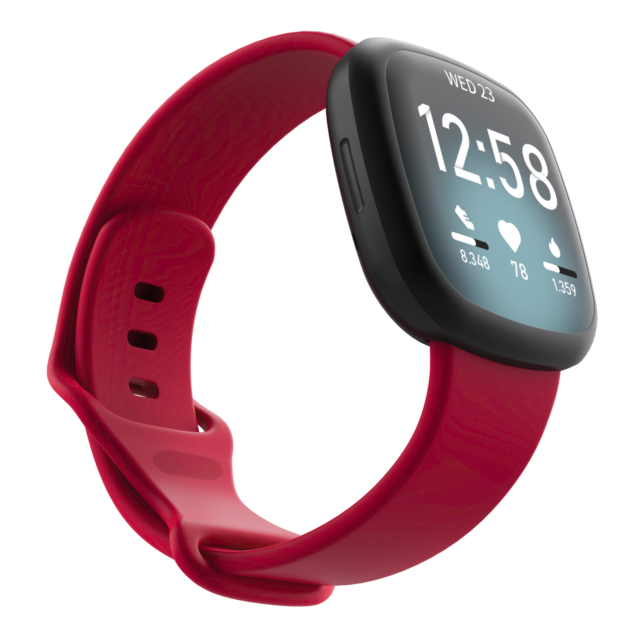 Bracelet sport Fitbit Versa 3 / Sense - rouge foncé