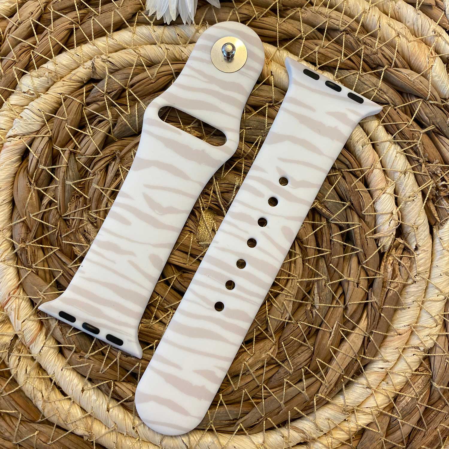 Bracelet sport imprimé Apple Watch - zèbre lumière stellaire