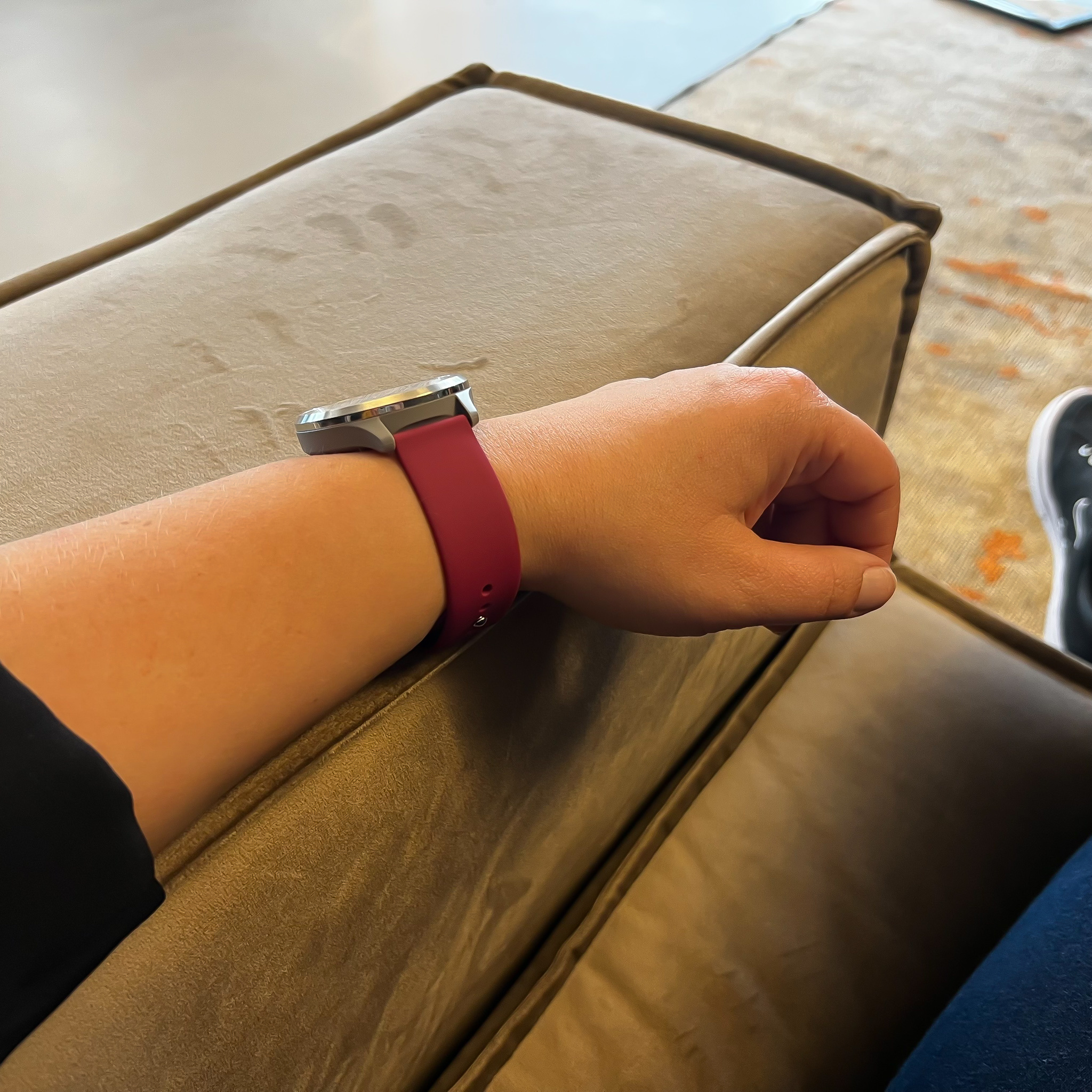 Bracelet sport en silicone Garmin Vivoactive / Vivomove - rouge vin