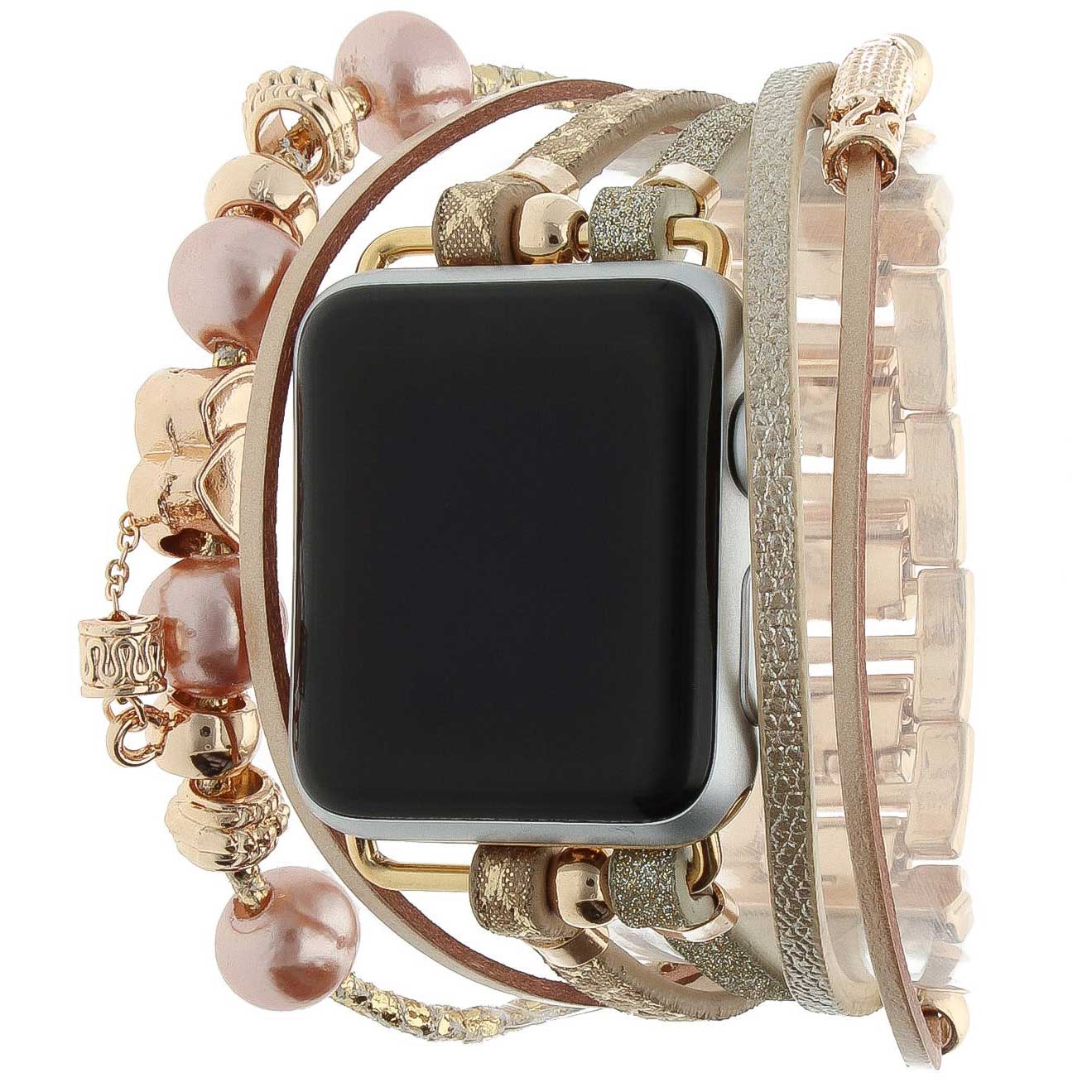 Bracelet à bijoux Apple Watch – Liz paillettes d'or