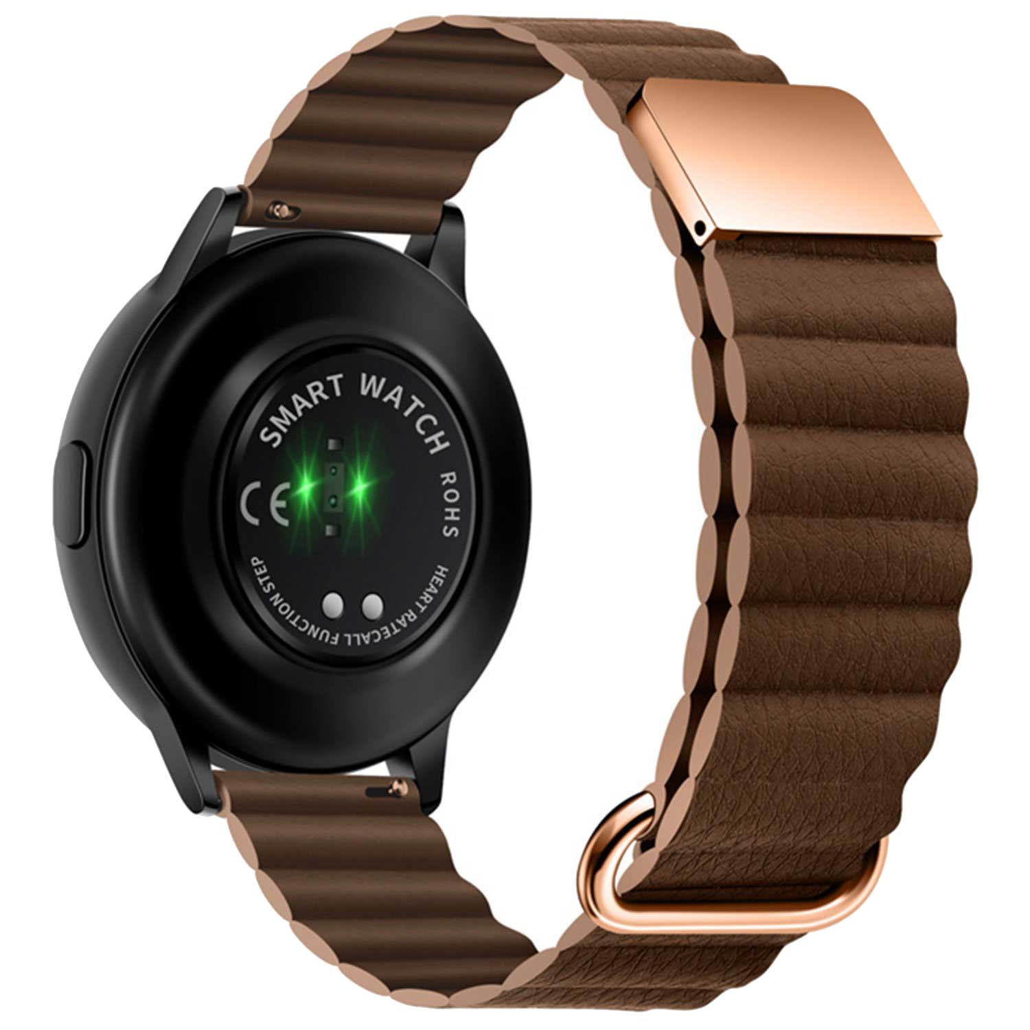 Bracelet en cuir magnétique Samsung Galaxy Watch 7 - marron