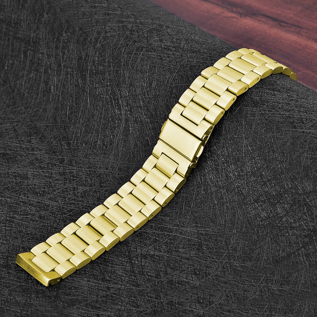 Bracelet acier perles Fitbit Versa - or