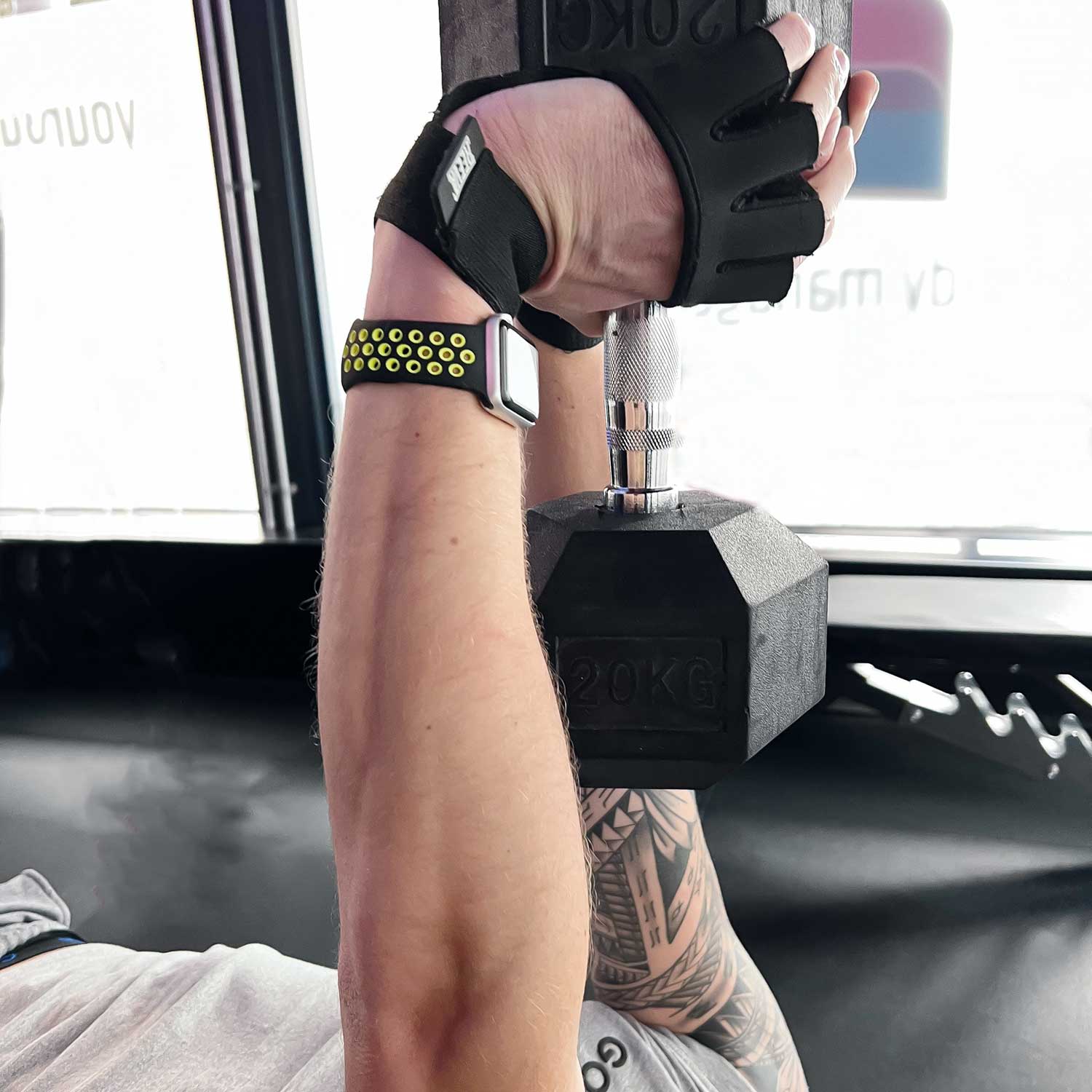 Bracelet sport double Apple Watch - noir jaune