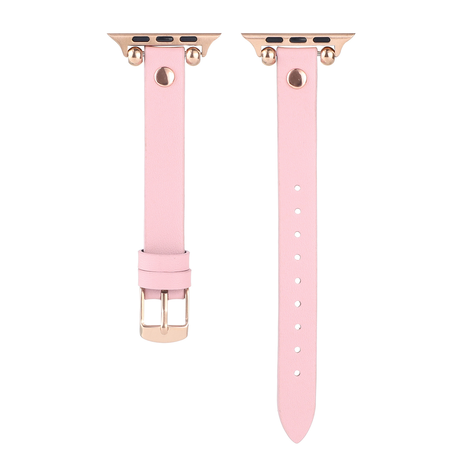 Bracelet en cuir fin Apple Watch - rose