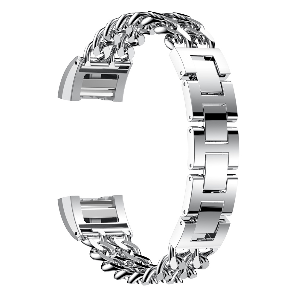 Bracelet acier cow-boy Fitbit Charge 3 & 4 - argent
