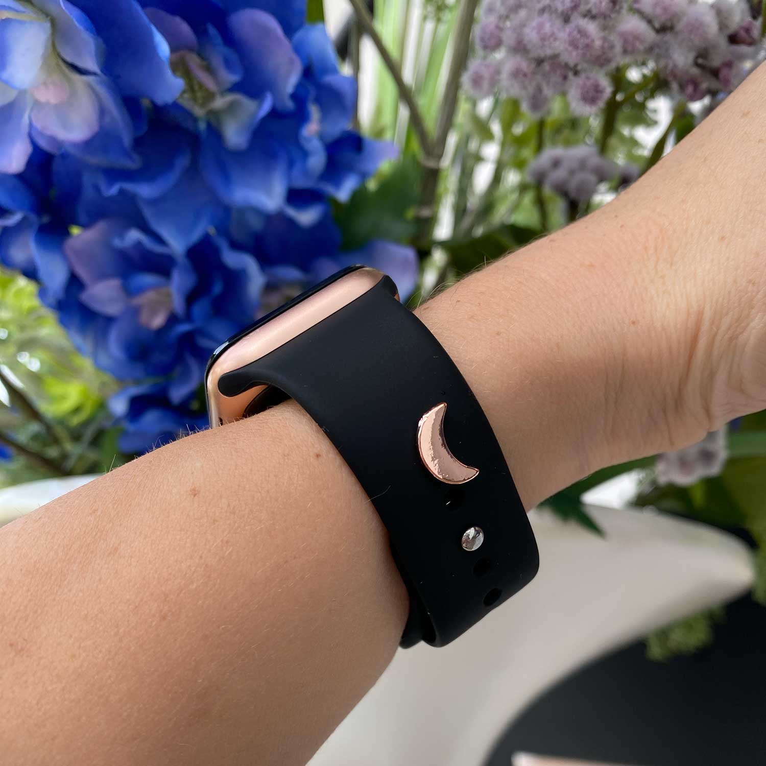 Bijoux Apple Watch - or rose lunaire