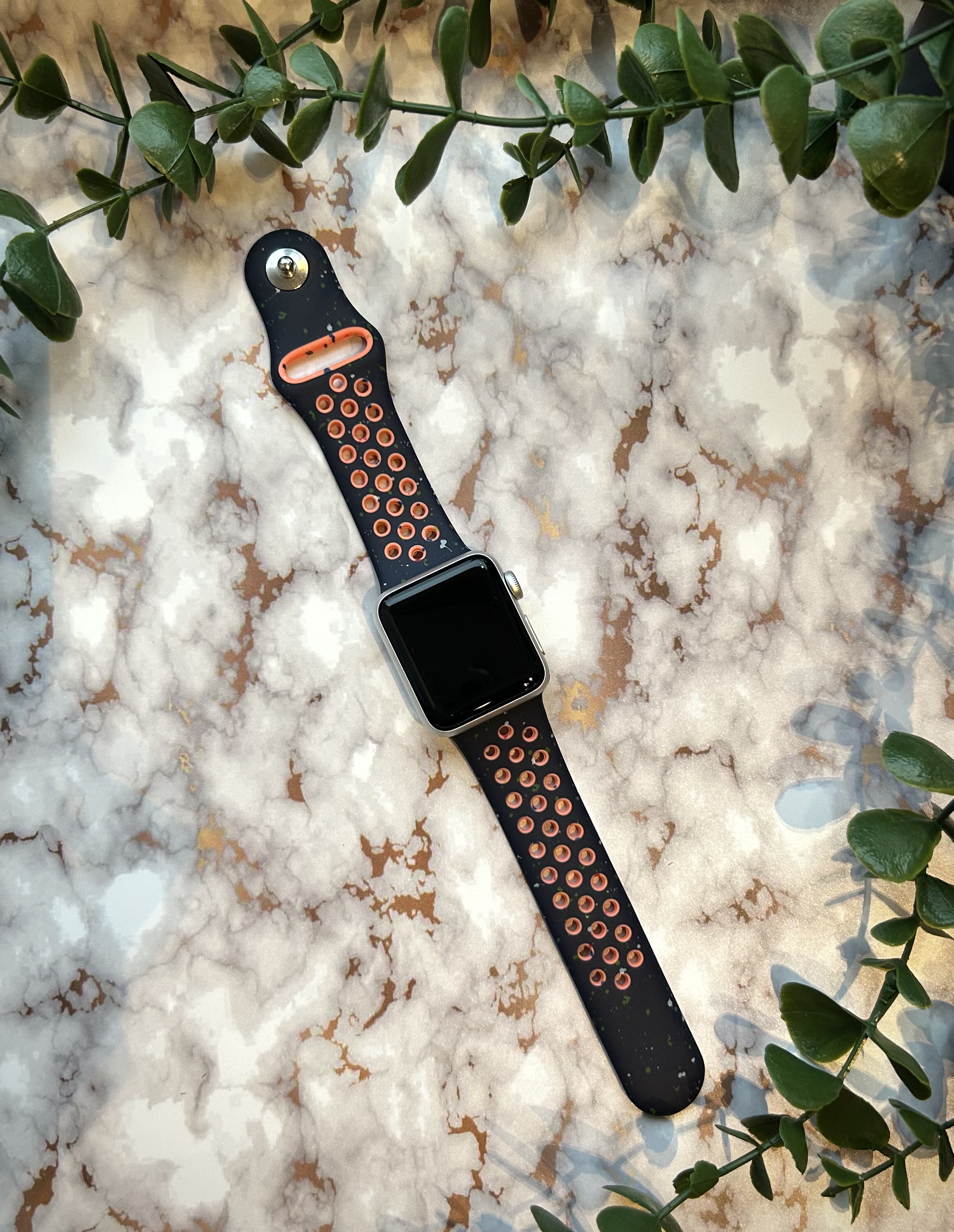 Bracelet sport double Apple Watch - flamme bleue