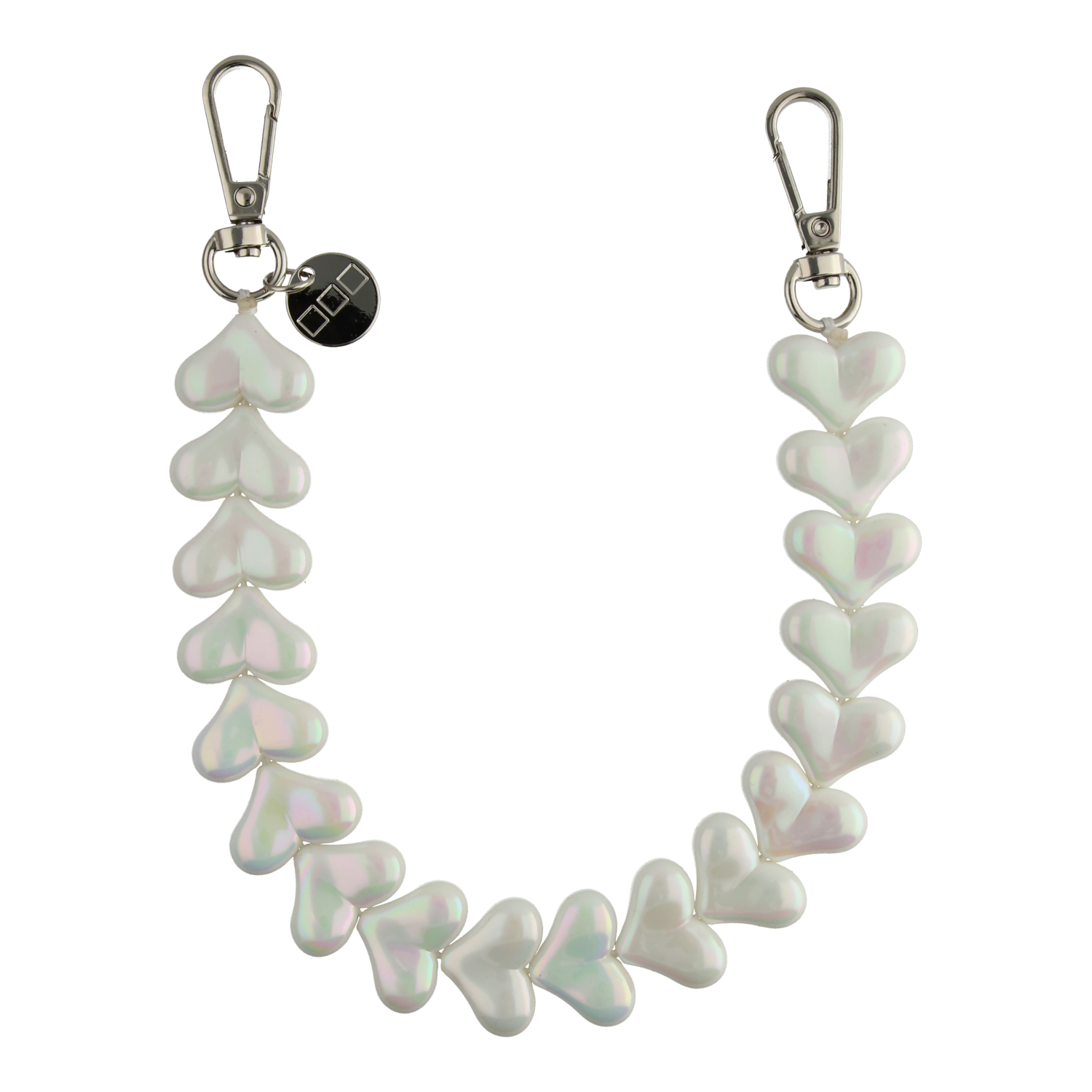 Cordon Téléphone Heart - blanc brillant - argent